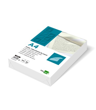 Papel verjurado liderpapel a4 90g m2 blanco paquete de 100 hojas