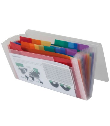 Carpeta liderpapel clasificador fuelle 43804 polipropileno para letras y cheques spectrafile 13 dpto