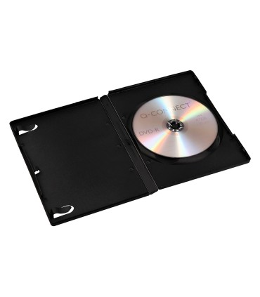 Caja dvd q connect con interior negro pack de 5 unidades