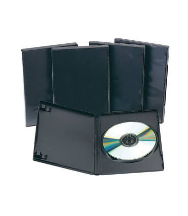 Caja dvd q connect con interior negro pack de 5 unidades