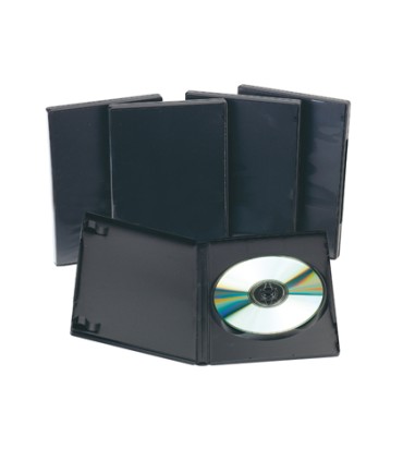 Caja dvd q connect con interior negro pack de 5 unidades