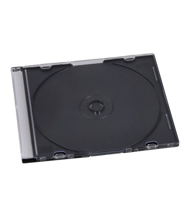 Caja de cd q connect slim con interior negro pack de 25 unidades