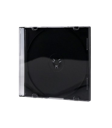 Caja de cd q connect slim con interior negro pack de 25 unidades