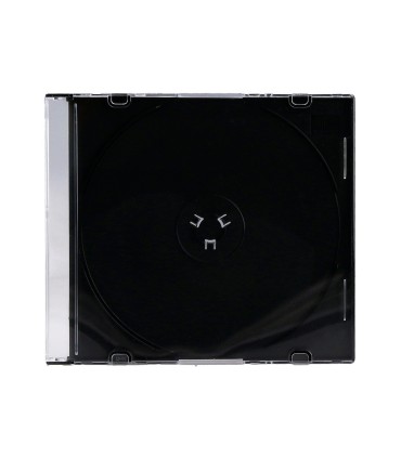 Caja de cd q connect slim con interior negro pack de 25 unidades