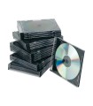 Caja de cd q-connect slim -con interior negro -pack de 25 unidades