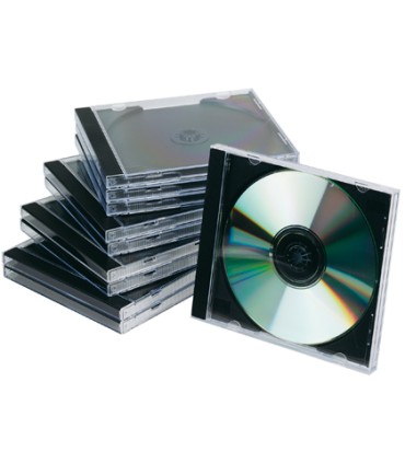 Caja de cd q connect con interior negro pack de 10 unidades