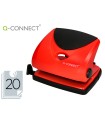 Taladrador q-connect kf02156 rojo abertura 2 mm capacidad 20 hojas