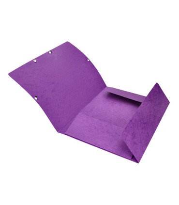 Carpeta q connect gomas kf02171 carton simil prespan solapas 320x243 mm violeta