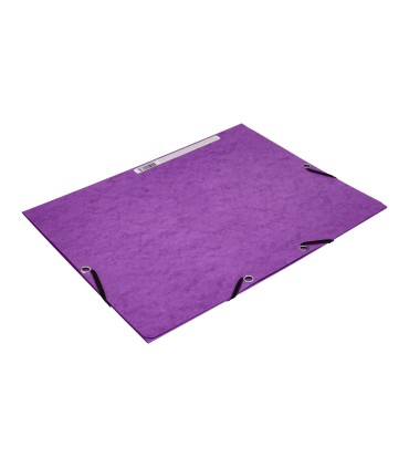 Carpeta q connect gomas kf02171 carton simil prespan solapas 320x243 mm violeta