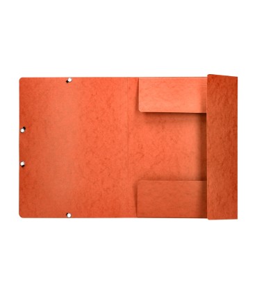 Carpeta q connect gomas kf02170 carton simil prespan solapas 320x243 mm naranja