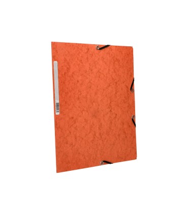 Carpeta q connect gomas kf02170 carton simil prespan solapas 320x243 mm naranja