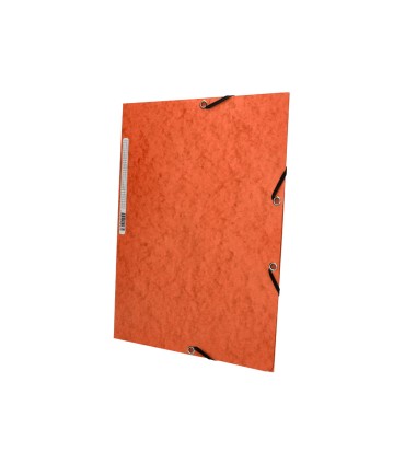 Carpeta q connect gomas kf02170 carton simil prespan solapas 320x243 mm naranja