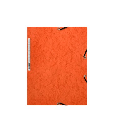 Carpeta q connect gomas kf02170 carton simil prespan solapas 320x243 mm naranja