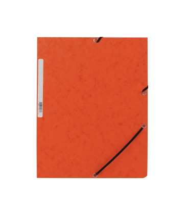 Carpeta q connect gomas kf02170 carton simil prespan solapas 320x243 mm naranja