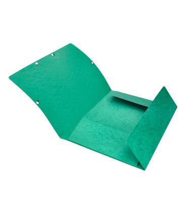 Carpeta q connect gomas kf02168 carton simil prespan solapas 320x243 mm verde