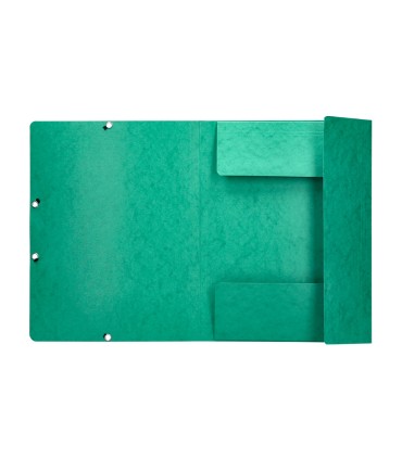 Carpeta q connect gomas kf02168 carton simil prespan solapas 320x243 mm verde