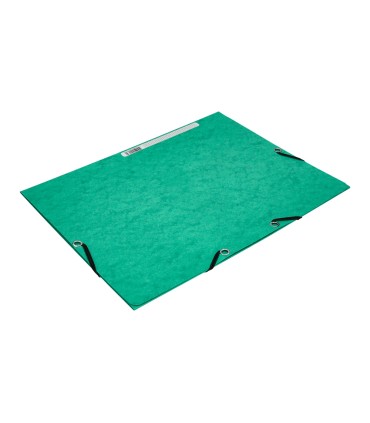 Carpeta q connect gomas kf02168 carton simil prespan solapas 320x243 mm verde