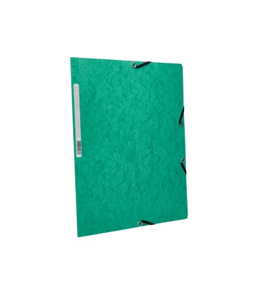 Carpeta q connect gomas kf02168 carton simil prespan solapas 320x243 mm verde