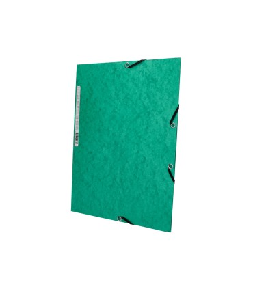 Carpeta q connect gomas kf02168 carton simil prespan solapas 320x243 mm verde