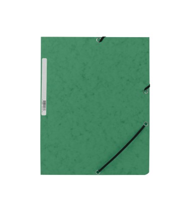 Carpeta q connect gomas kf02168 carton simil prespan solapas 320x243 mm verde