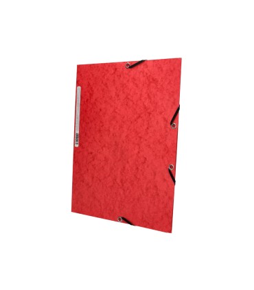 Carpeta q connect gomas kf02165 carton simil prespan solapas 320x243 mm roja