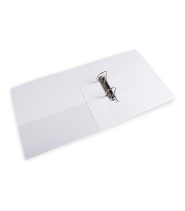 Carpeta canguro 2 anillas mixtas 55mm liderpapel a4 plastico blanca