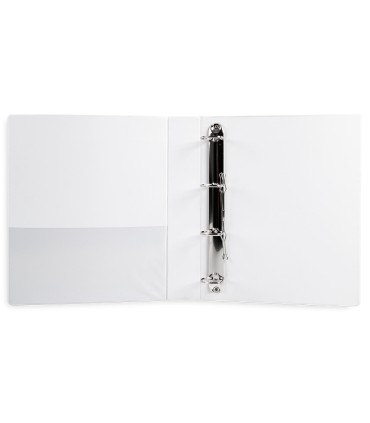 Carpeta canguro 4 anillas mixtas 40mm liderpapel a4 plastico blanca