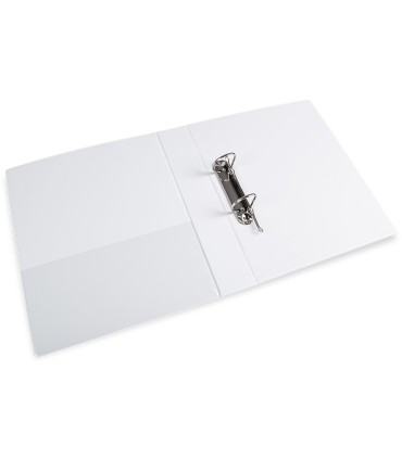 Carpeta canguro 2 anillas mixtas 40mm liderpapel a4 plastico blanca