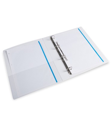 Carpeta canguro 4 anillas mixtas 25mm liderpapel a4 plastico blanca