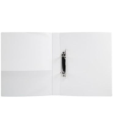 Carpeta canguro 2 anillas mixtas 25mm liderpapel a4 plastico blanca