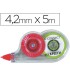 Corrector q connect cinta mini blanco 42 mm x 5 mt en blister