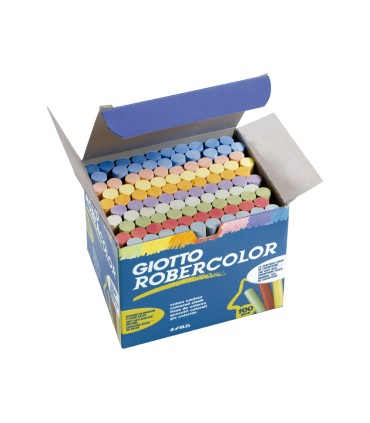 Tiza color antipolvo robercolor caja de 100 unidades colores surtidos