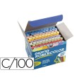 Tiza color antipolvo robercolor caja de 100 unidades colores surtidos