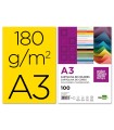 Cartulina liderpapel a3 180g/m2 amarillo paquete de 100 hojas