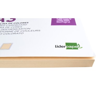 Cartulina liderpapel a3 180g m2 crema paquete de 100 hojas