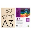 Cartulina liderpapel a3 180g/m2 crema paquete de 100 hojas