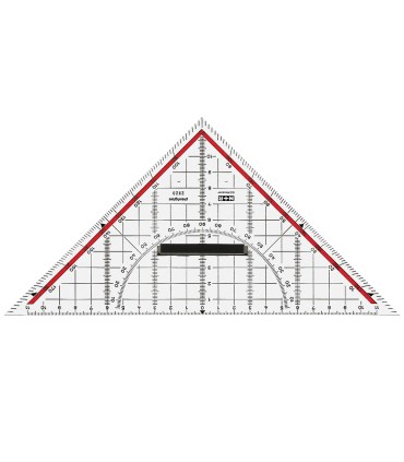 Escuadra mr geometria 25 cm plastico cristal