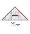 Escuadra m+r geometria 25 cm plastico cristal