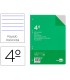 Recambio liderpapel cuarto 100 hojas 60g m2 horizontal con margen 6 taladros