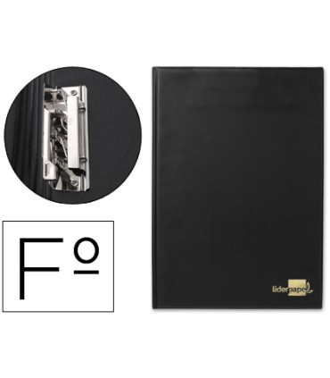 Carpeta liderpapel miniclip lateral folio plastico negro