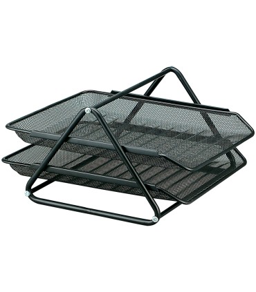 Bandeja sobremesa metalica q connect rejilla gxa100 negra2 bandejas movibles 300x185x350 mm