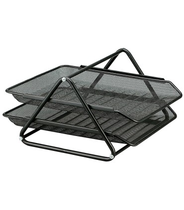 Bandeja sobremesa metalica q connect rejilla gxa100 negra2 bandejas movibles 300x185x350 mm