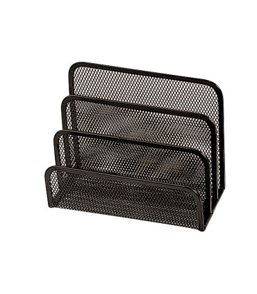 Soporte para cartas q connect metalico rejilla negro 170x135x83mm