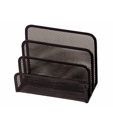 Soporte para cartas q connect metalico rejilla negro 170x135x83mm