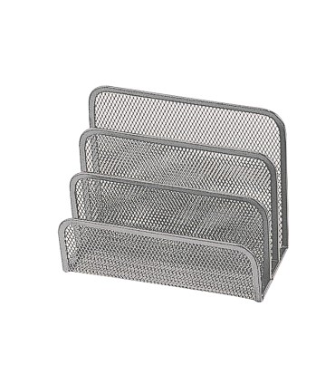 Soporte para cartas q connect metalico rejilla gris 170x135x83 mm