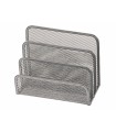 Soporte para cartas q-connect metalico rejilla gris 170x135x83 mm