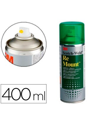 Pegamento 3m spray remount adhesivo reposicionable indefinidamente bote de 400 ml