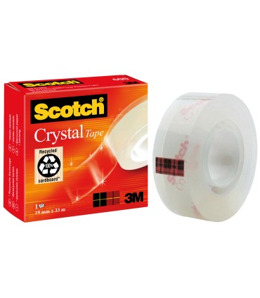 Cinta adhesiva scotch supertransparente 33 mt x 19 mm 600 1933ci