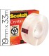 Cinta adhesiva scotch supertransparente 33 mt x 19 mm 600 1933ci