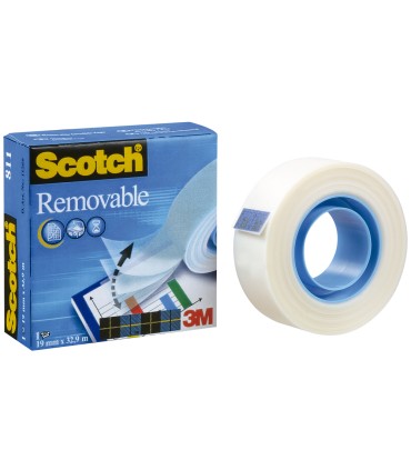 Cinta adhesiva scotch magic invisible removible 33 mt x 19 mm